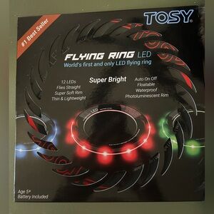 TOSY Flying Ring 12 Red LED Super Bright Waterproof Thin Lightweight New